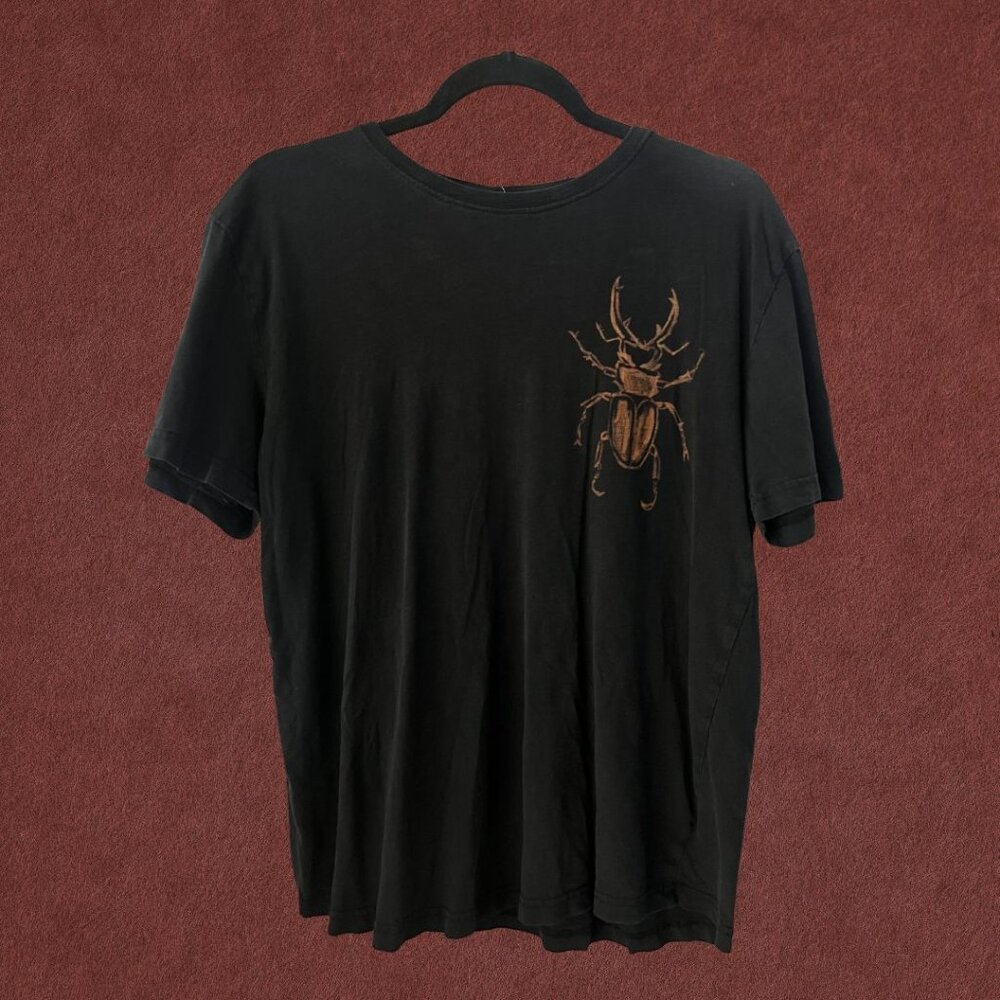 Men's Bleach-painted Beetle T-shirt Black M